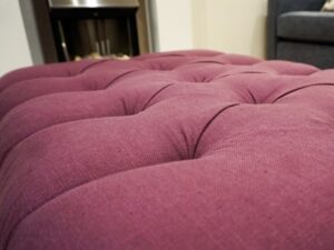 button tufted footstool
